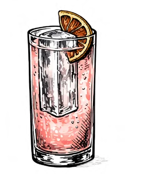 Illustration of the Azur Pop Star cocktail