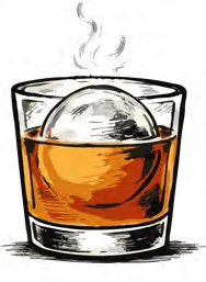Illustration of the Brigitte’s Golden Mirage cocktail