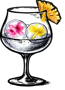 Illustration of the French Kiss ’89 cocktail