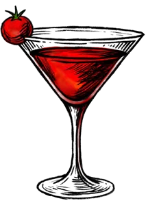 Illustration of the Tomatini cocktail