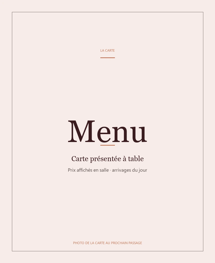 Carte La Petite Maison, photo de la carte au prochain passage